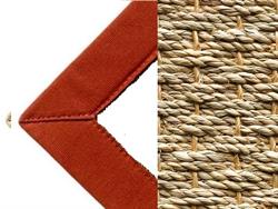 Søgræs tæppe med kantbånd i bricked farve